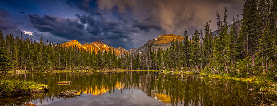 Long's Peak from Nymph Lake Photograph by Fred J Lord - Fine Art America