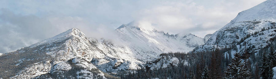 Longs Peak Winter Panorama Photograph