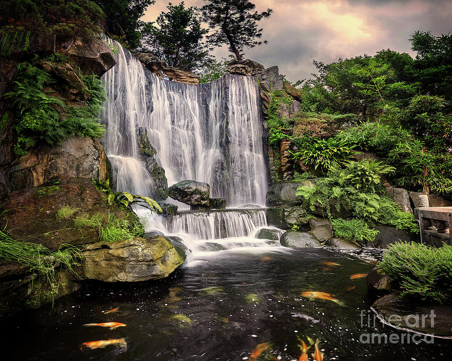 Longshan Temple Waterfall Photograph by Karen Jorstad