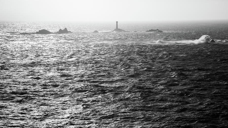 Longships Lighthouse at sundown Photograph by Ian Middleton