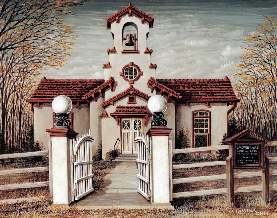 Longview Chapel Gate Painting by George Lightfoot