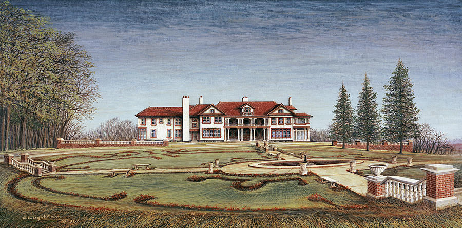 Longview Farm Mansion and Gardens Painting by George Lightfoot