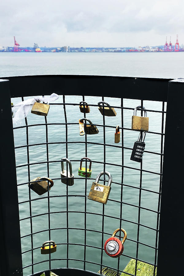 Lonsdale Quay Love Locks - Vancouver BC Photograph by Peggy Collins
