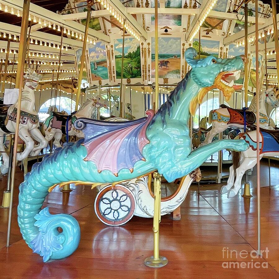 Loofff Carousel Dragon Photograph by Barbie Corbett-Newmin