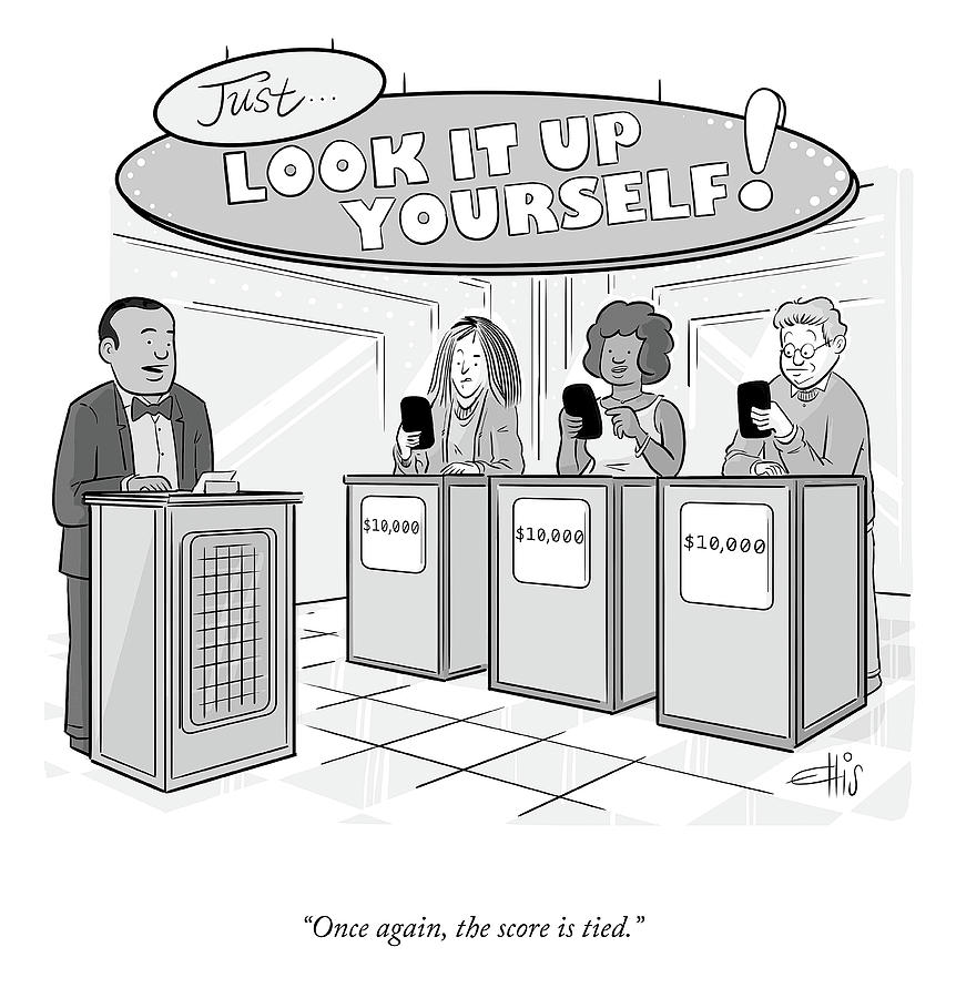 Look It Up Yourself Drawing by Ellis Rosen
