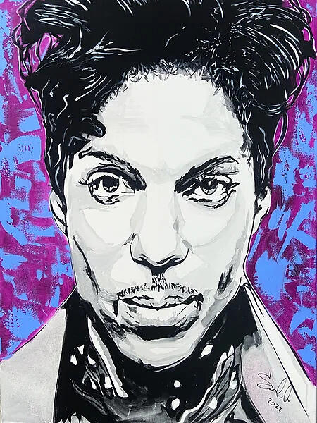 Look, Prince. Painting by Sergio Gutierrez
