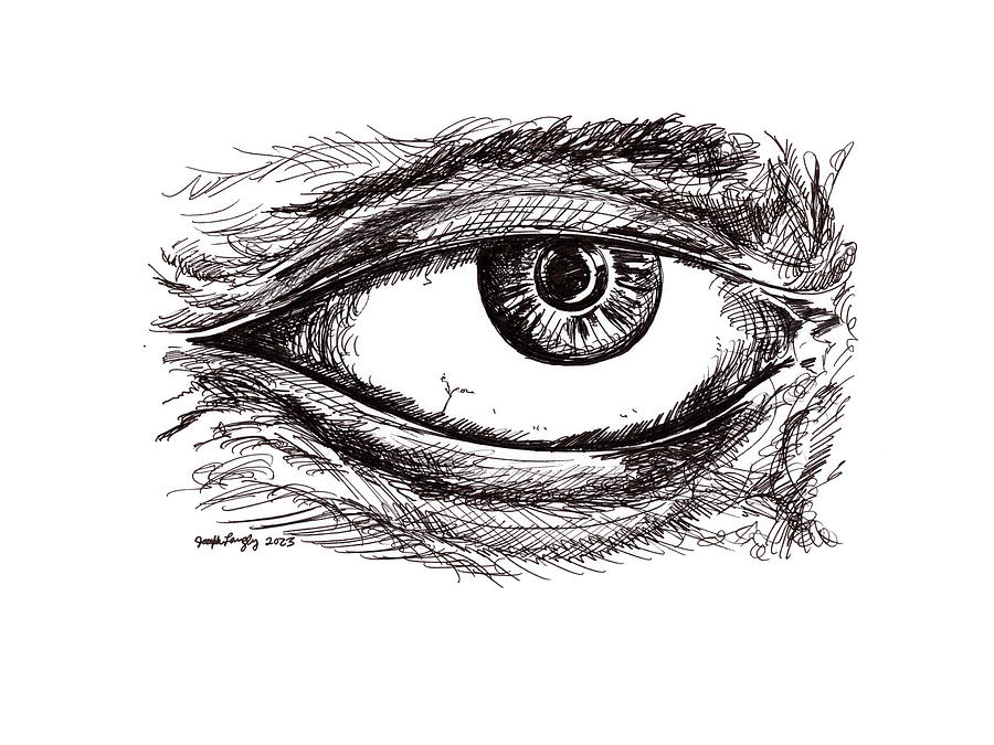 Looking Away - November 2023 Drawing by Joseph A Langley Looking Away - November 2023 Drawing by Joseph A Langley