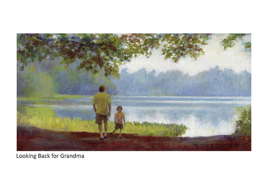 Looking Back for Grandma Painting by Betsy Derrick