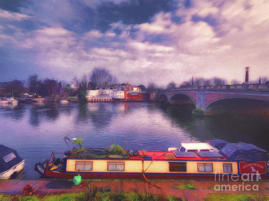 River Thames Photograph - Looking Back by Leigh Kemp River Thames Photograph - Looking Back by Leigh Kemp