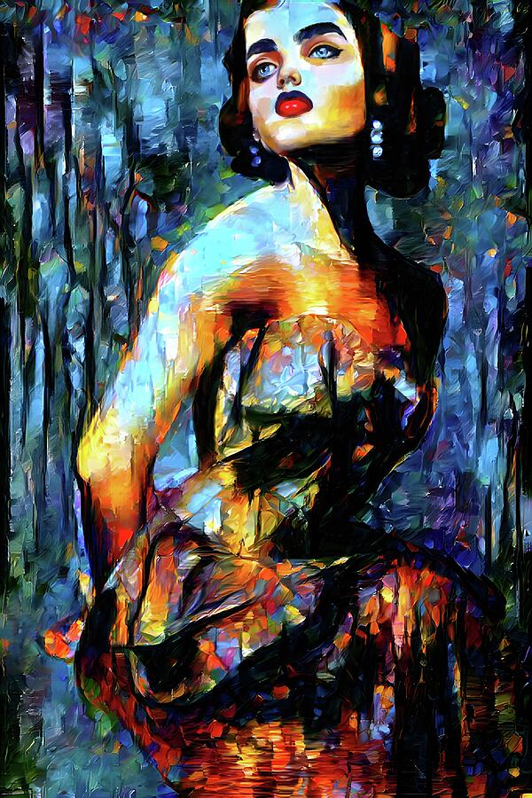 Looking Back Vibrant Mosaic-Style Portrait with Bold Colors Digital Art by Annalisa Rivera-Franz Looking Back Vibrant Mosaic-Style Portrait with Bold Colors Digital Art by Annalisa Rivera-Franz