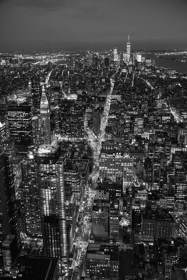 Looking Down 5th Avenue Black and White Photograph by Clint Buhler