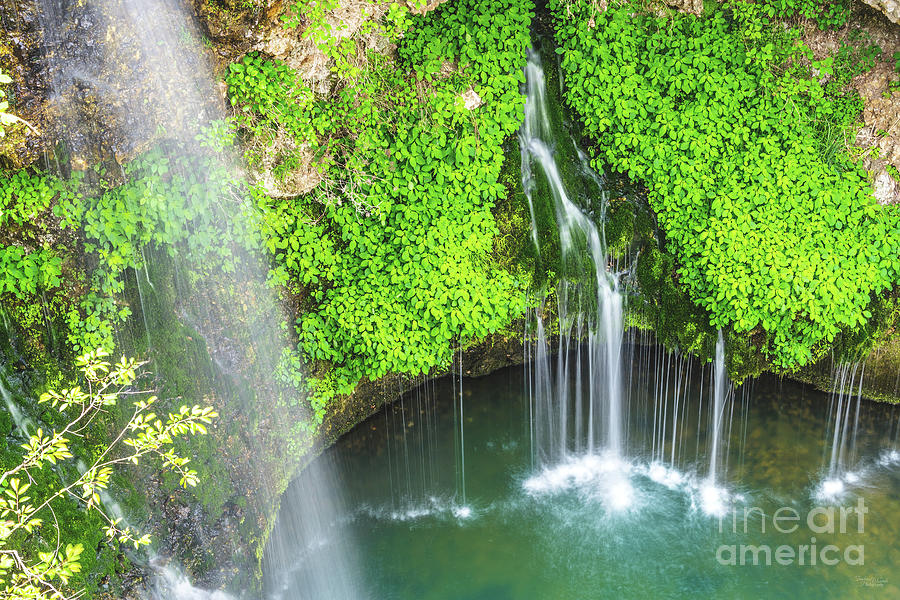 Waterfall Photograph - Looking Down Dripping Springs Falls Close by Jennifer White