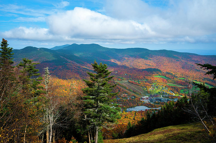 Fall Photograph - Looking Down On Stowe by Mark Papke