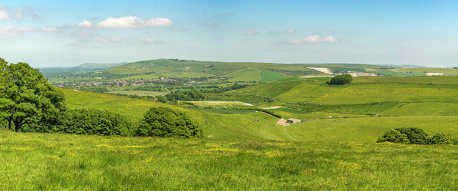 Looking east over Steyning Bowl and the South Downs National Par Photograph by Hazy Apple