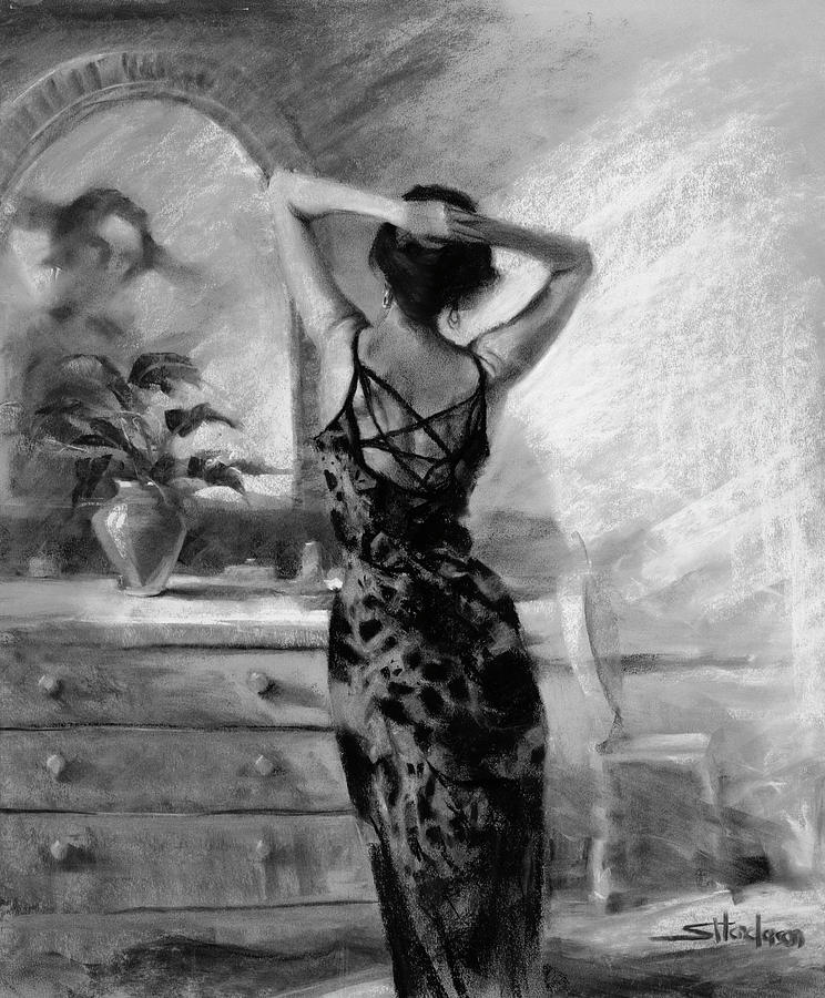 Looking Glass Girl Painting by Steve Henderson