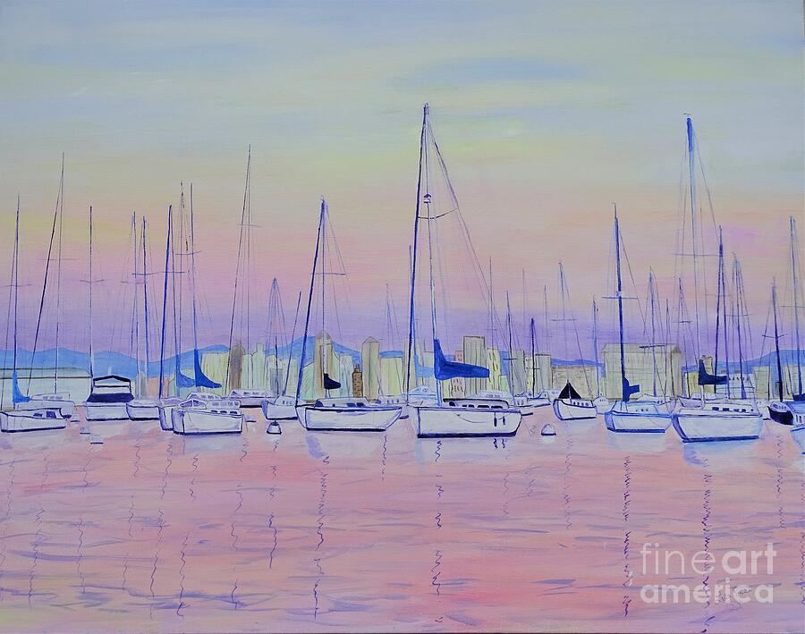 Looking out on Point Loma Painting by Lisa Rose Musselwhite