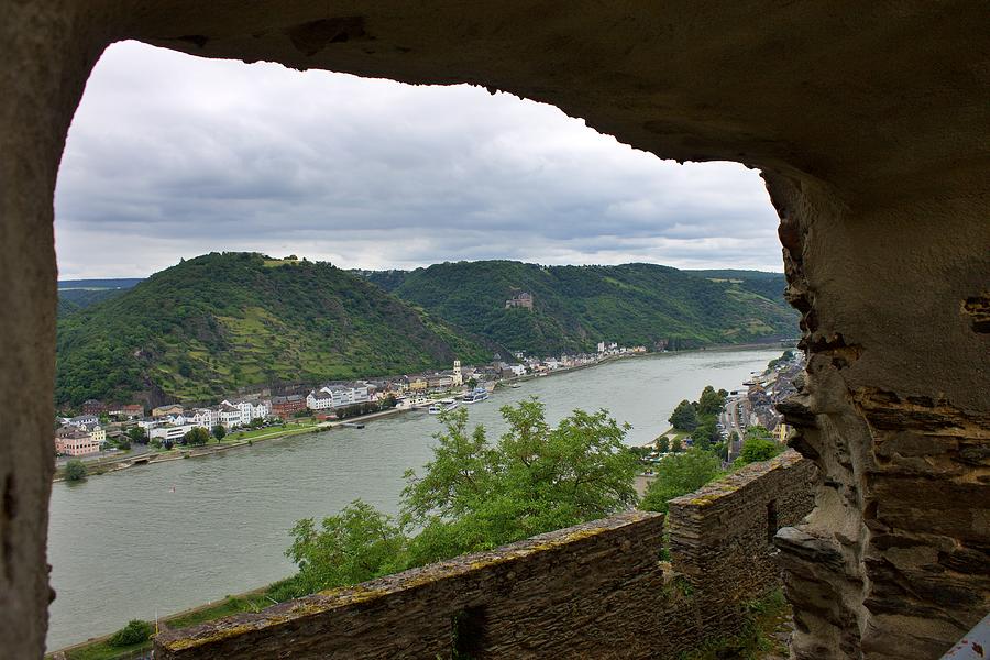 Looking out on the Rhein Photograph by Yvonne M Smith