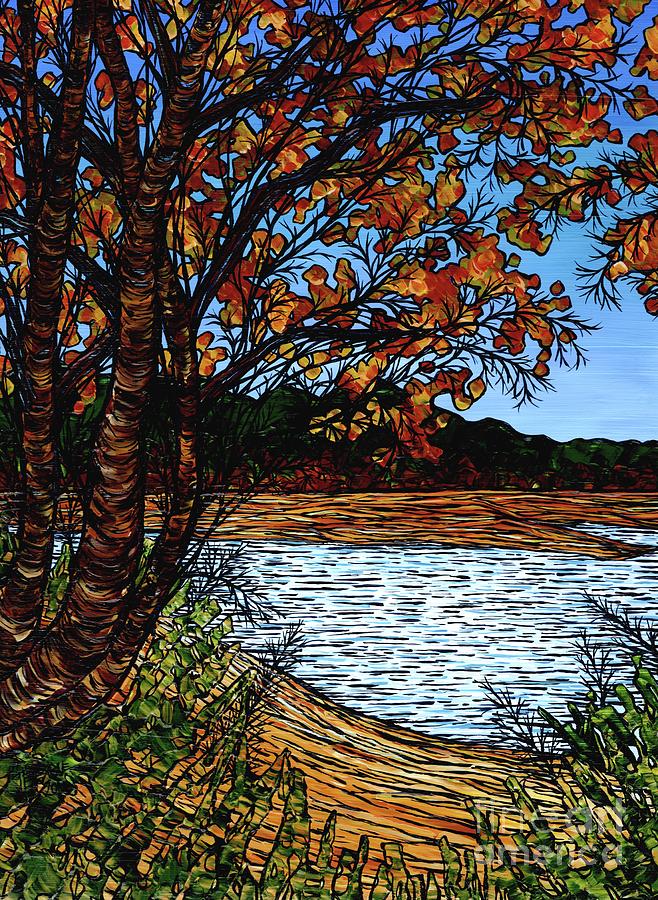 Looking Out onto Walden Pond Painting by Tracy Levesque