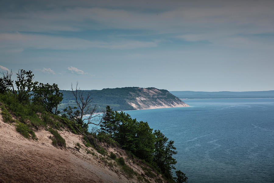 Looking out over Sleeping Bear Dunes Photograph by Randall Nyhof