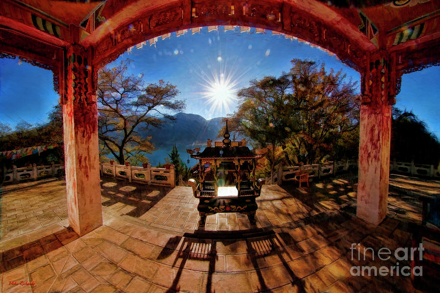  Looking Out White Pagoda Liwubi Island China Photograph by Blake Richards