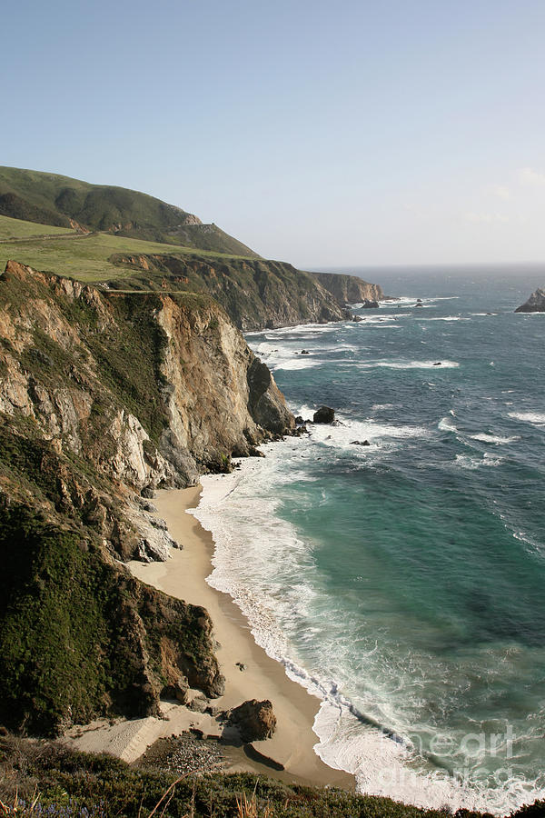 South Photograph - Looking south over Bixby Beach to Hurricane Point Big Sur 2007 by Monterey County Historical Society
