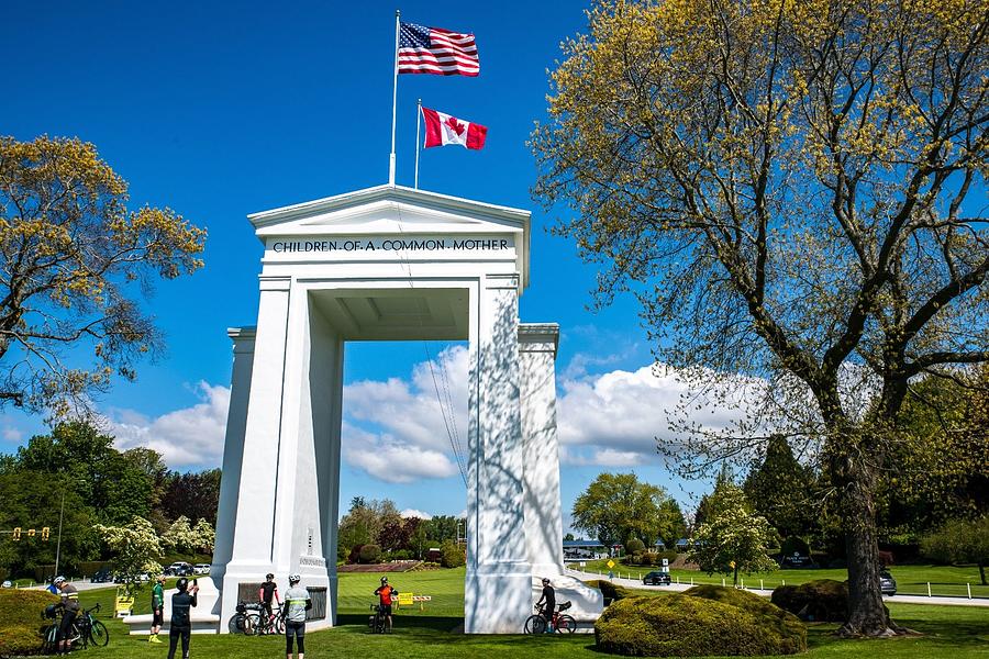 Looking through Peace Arch Photograph by Tom Cochran
