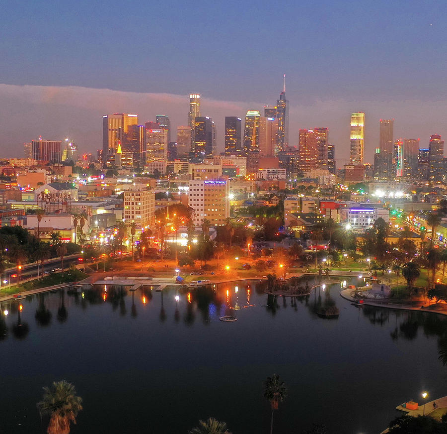 Looking Towards Downtown Los Angeles From Macarthur Park Photograph