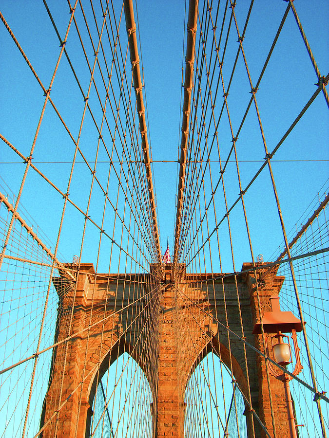 Looking Up at Brooklyn Bridge 2 Photograph by Tanya White