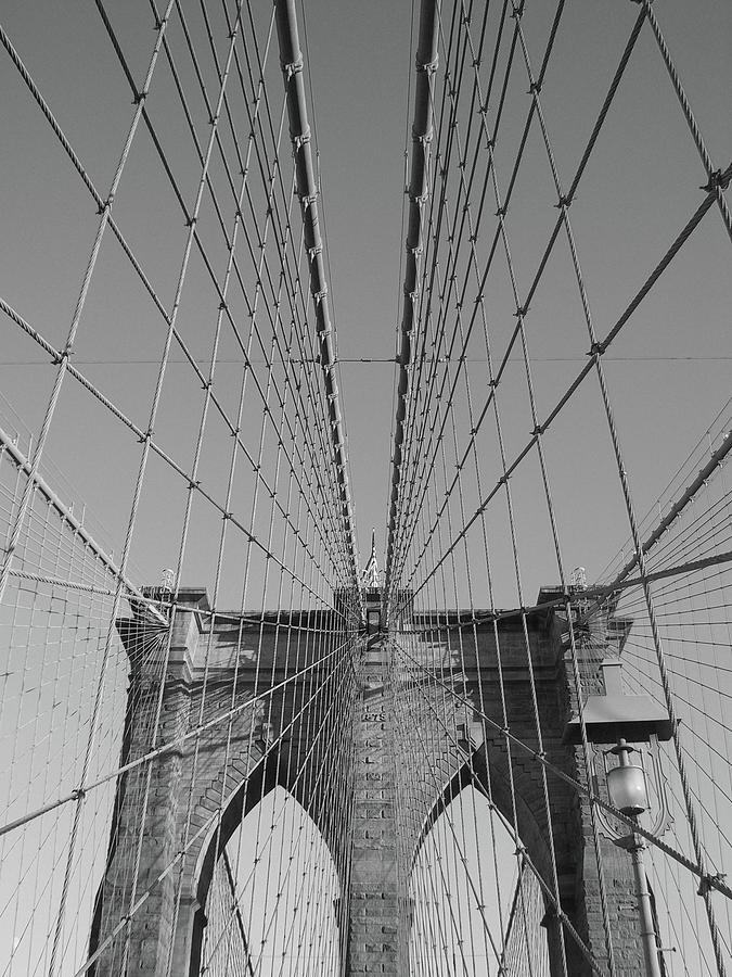 Looking Up at Brooklyn Bridge 3 Photograph by Tanya White