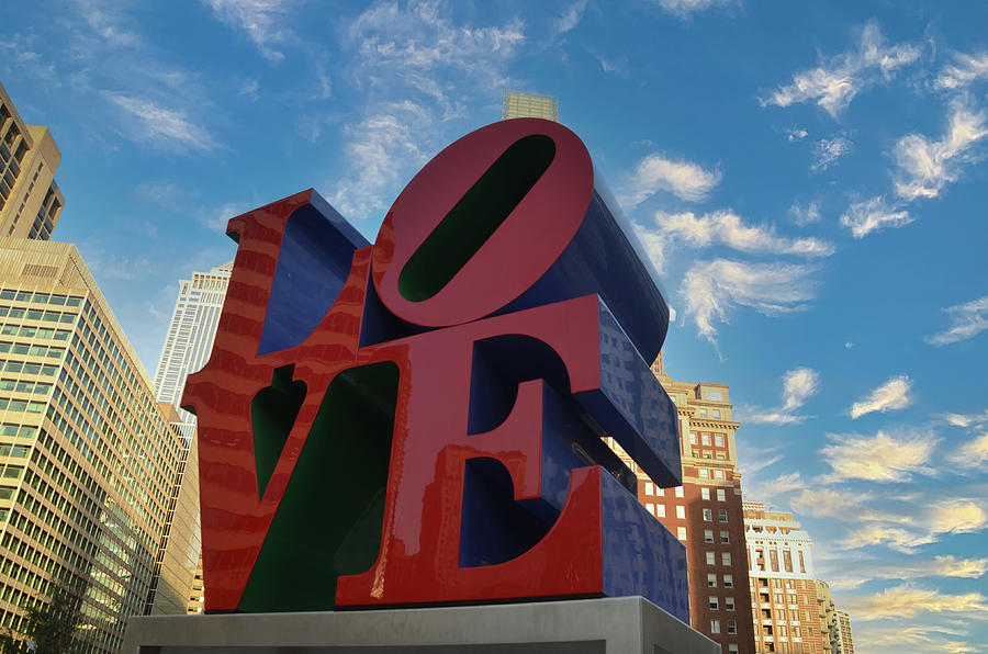 Looking Up at Love - Philadelphia Photograph by Bill Cannon