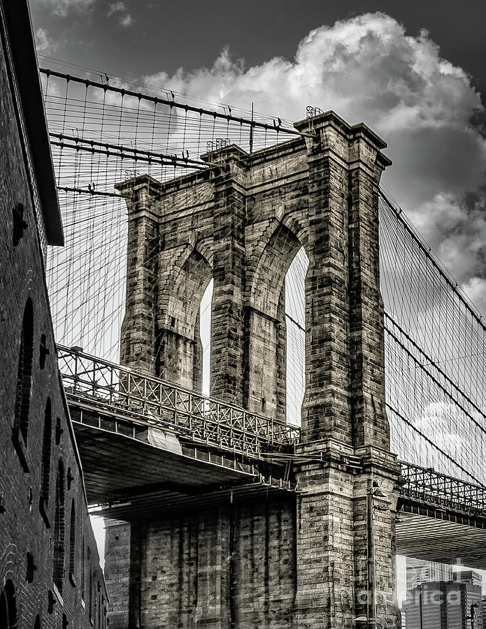 Looking Up at the Brooklyn Bridge Photograph by Nick Zelinsky Jr