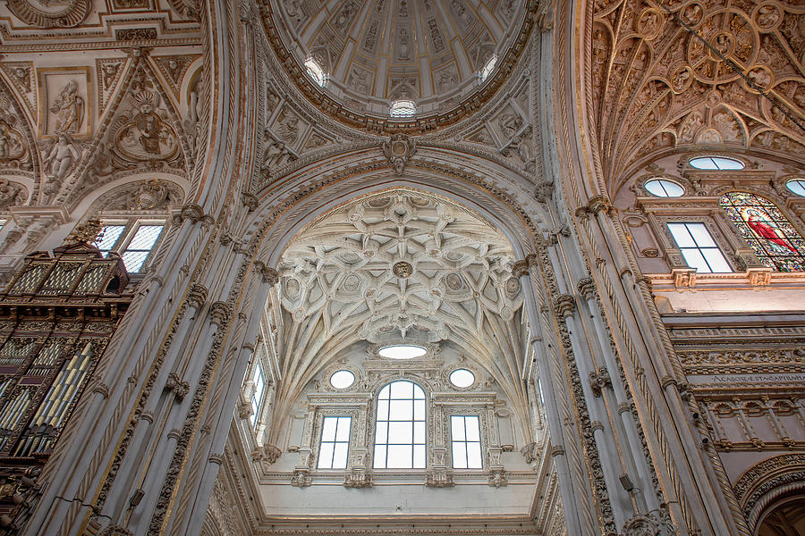 Looking Up, Cathedral of Cordoba Photograph by Marcy Wielfaert