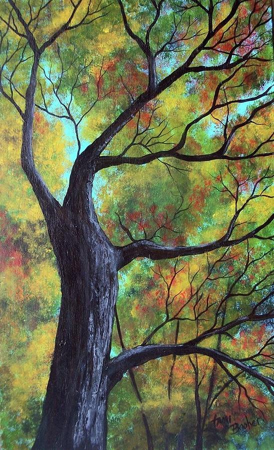 Nature Painting - Looking Up In The Trees by Tami Booher