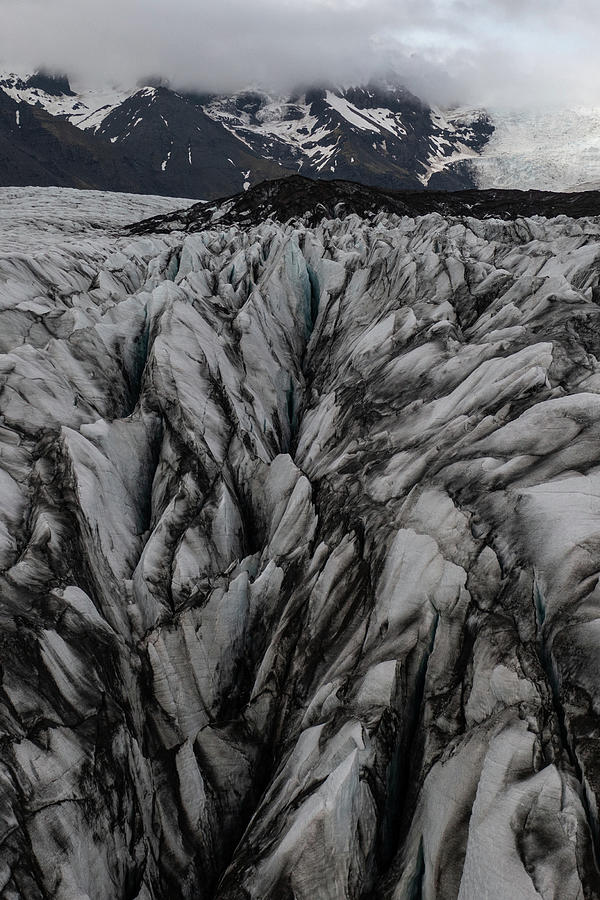 Looking up the Iceland Glacier Photograph by John McGraw