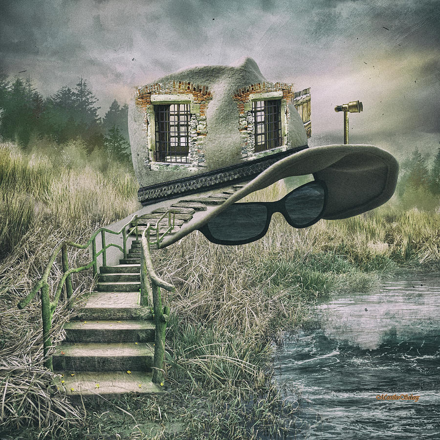 Lookout by the Pond Digital Art by Merrilee Soberg