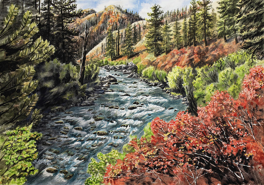 Loon Creek Autumn Painting by Link Jackson