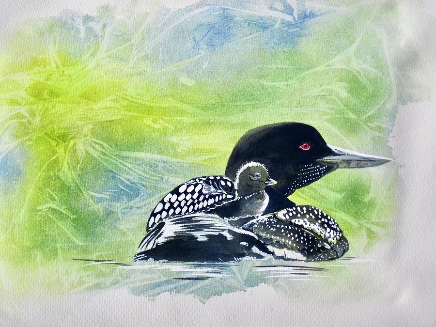 Loon Painting by Dominique Bachelet
