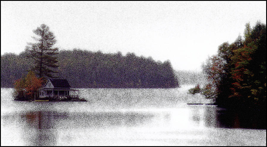 Loon Island Misty Mindscape Photograph by Wayne King