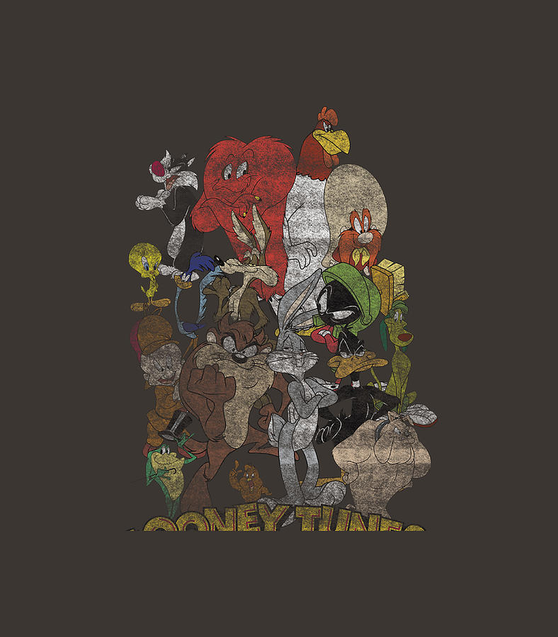 Looney Tunes Character Stack Group Shot Digital Art by Kieram Tiann ...