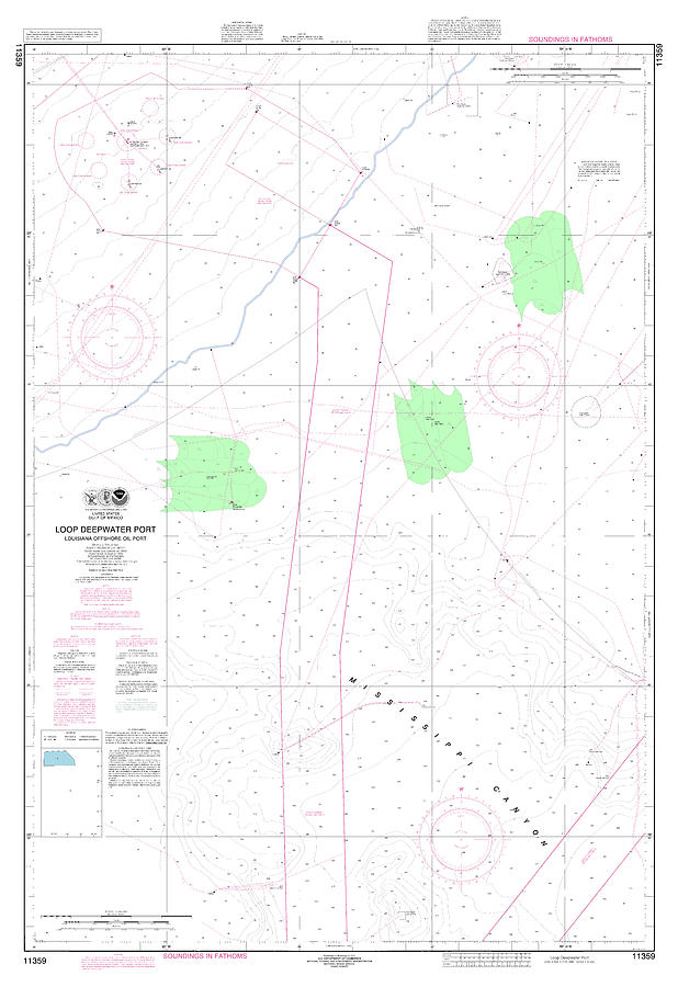 Loop Deepwater Port Louisiana Offshore Oil Port Noaa Chart 11359