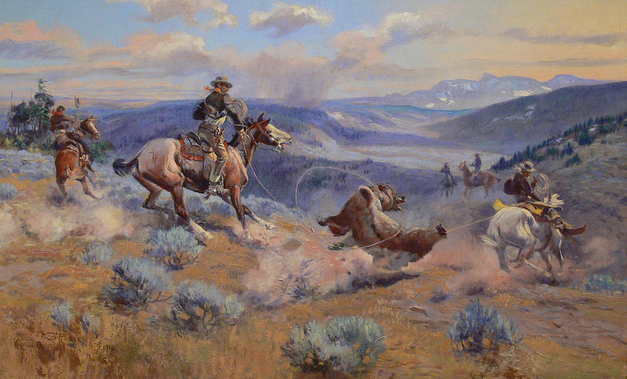 Loops and Swift Horses are Surer than Lead, 1916 Painting by Charles Marion Russell
