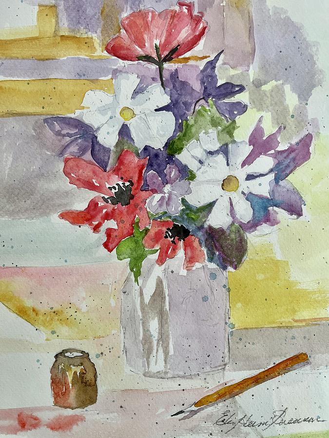 Loose Floral 1 Painting by Elizabeth  Svenson