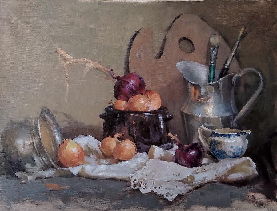 Loose Onions Painting by Viktoria K Majestic