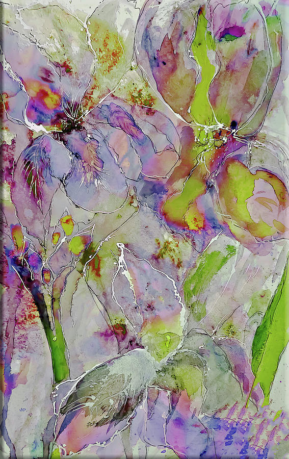 Loose Pretty Petals and Leaves  Painting by Lisa Kaiser
