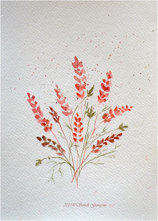 Loosely Painted Red Flowers Painting