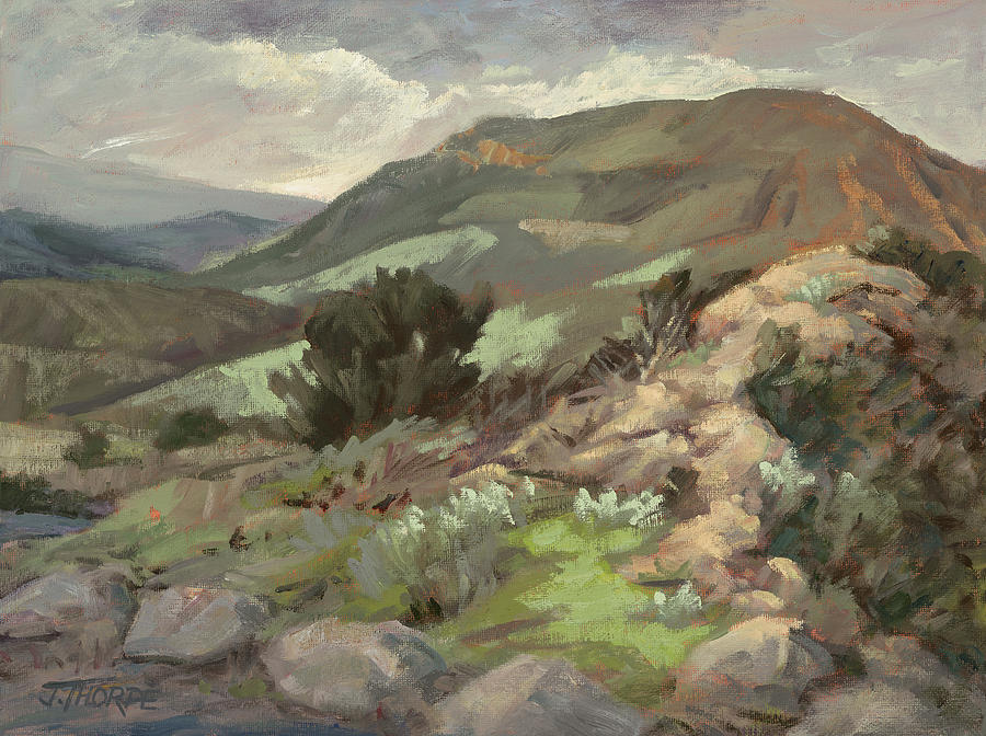 Lopez Canyon SE Painting by Jane Thorpe