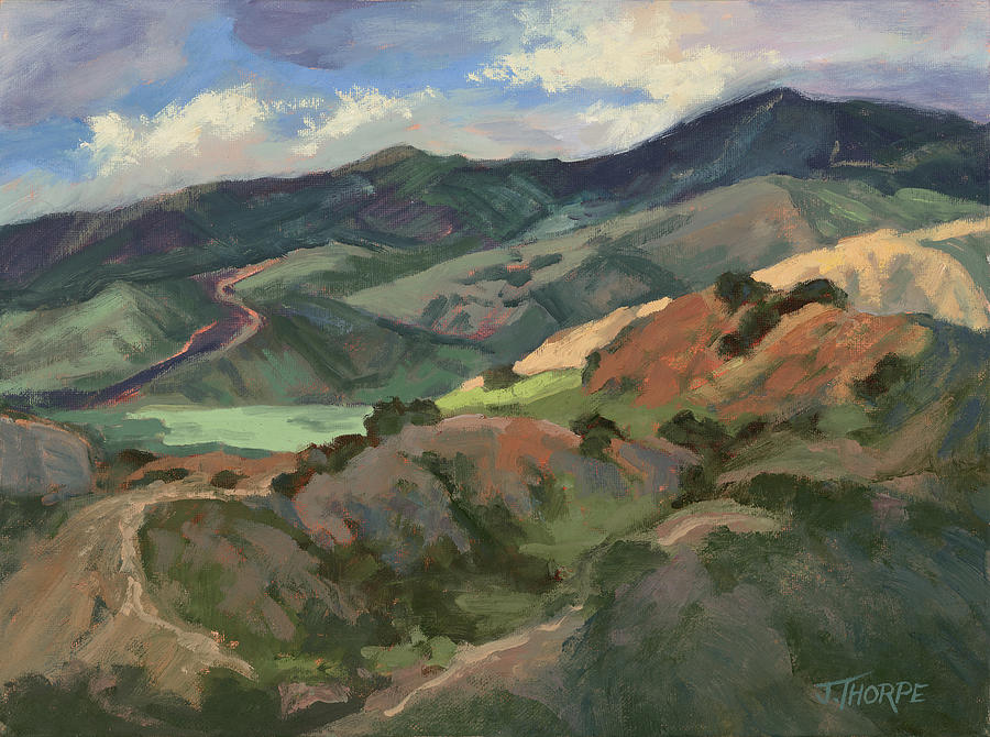 Lopez Canyon SW Painting by Jane Thorpe