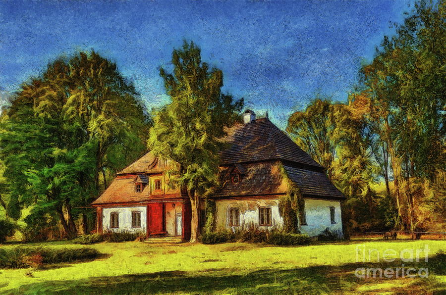 Lopuszna Manor, Poland Digital Art by Jerzy Czyz