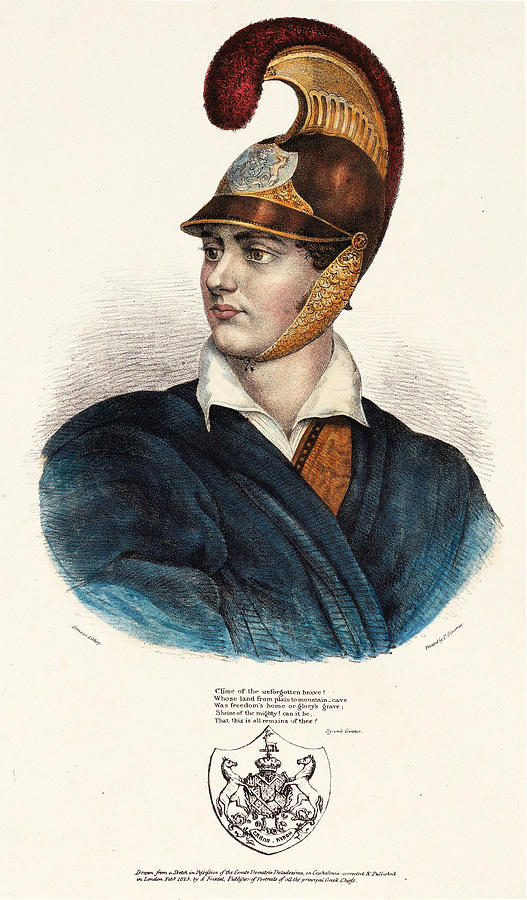 Lord  Byron Drawing by Adam de Friedel