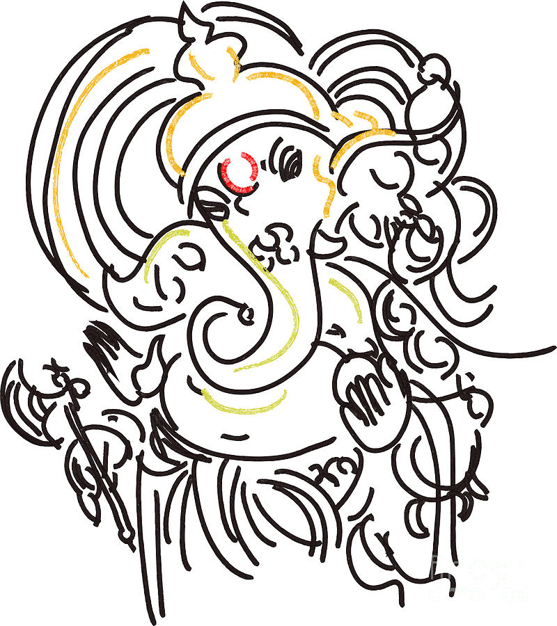 How to draw ganesha in easy way step by step Ganesh Drawing : u/alfaren